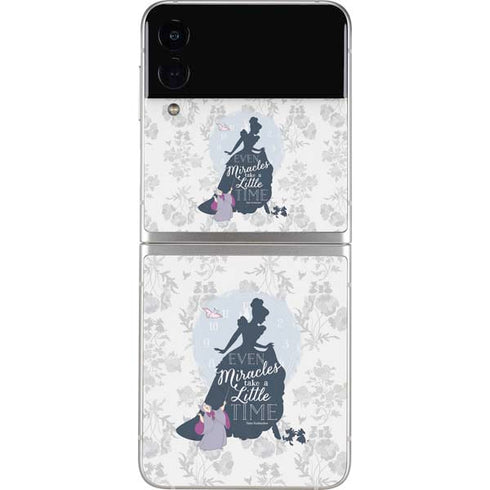 Disney Cinderella Miracles Take Time Silhouette Galaxy Z Flip4 5G Skin